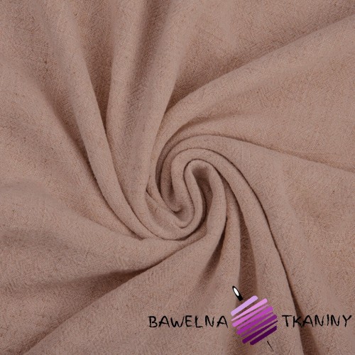 Linen with viscose for clothes - dirty pink (Adobe rose)