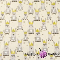 Cotton Apache rabbits on a vanilla background