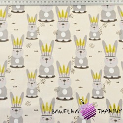 Cotton Apache rabbits on a vanilla background