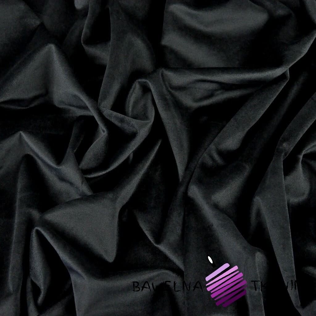 Curtain velvet - exquisite black
