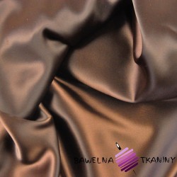 Satin cloth fabric with lycra  - milk chocolate