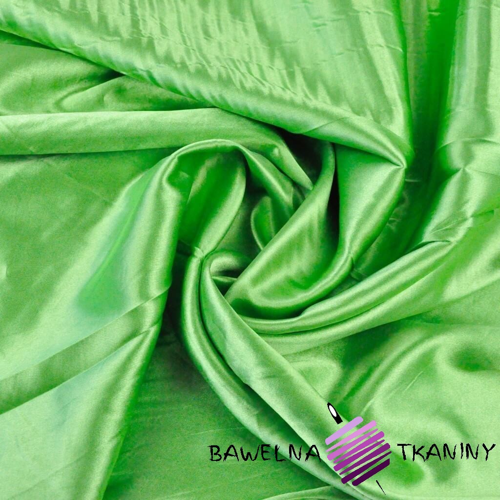 Tkanina ubraniowa satyna z lycrą - jasny zielony