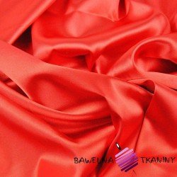 Satin cloth fabric with lycra  - red