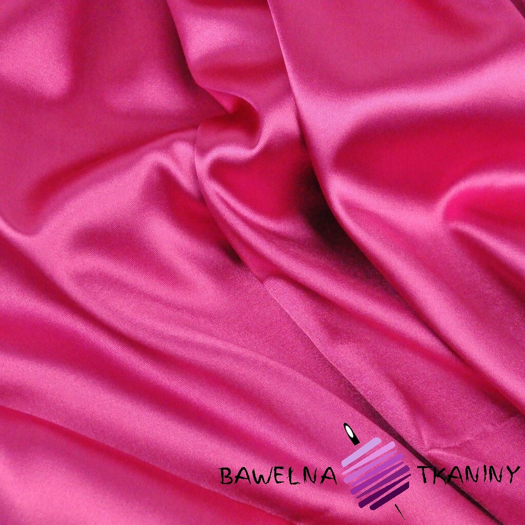 Satin cloth fabric with lycra  - fuchsia