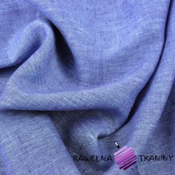 Len 100% odzieżowo - pościelowy niebiesko fioletowy melanż - 185g