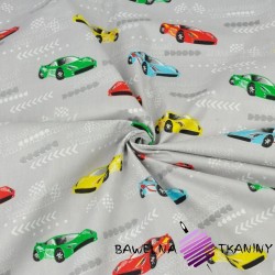 Cotton Supercars on light gray background