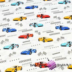 Cotton Supercars on white background