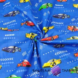 Cotton Supercars on sapphire background