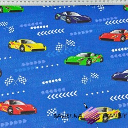 Cotton Supercars on sapphire background