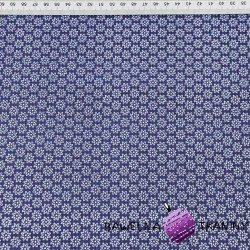 Cotton white little flowers on a navy background