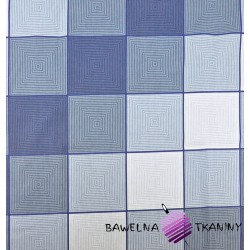 cotton checkered 3D gray & blue