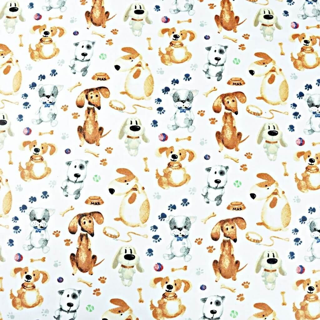 Cotton dogs and dachshunds on a white background