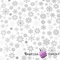 wzór świąteczny śnieżynki grafitowe na białym tle