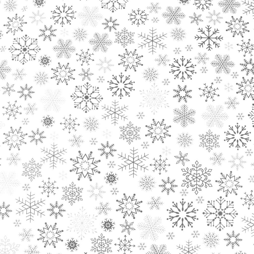 Cotton big graphite snowflake on white background