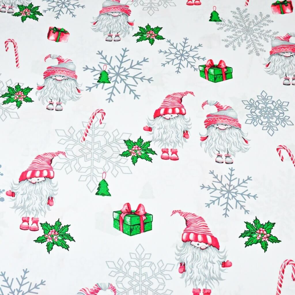 Cotton Christmas pattern sprites in pairs with snowflakes on a white background