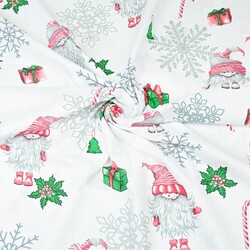 Cotton Christmas pattern sprites in pairs with snowflakes on a white background