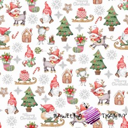 Cotton Christmas pattern sprites with mice on a white background