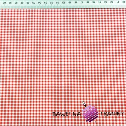 Stain-resistant tablecloth fabric - small red check
