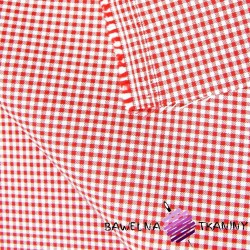Stain-resistant tablecloth fabric - small red check