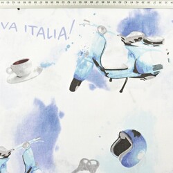 Cotton Violet-blue scooters on a white background