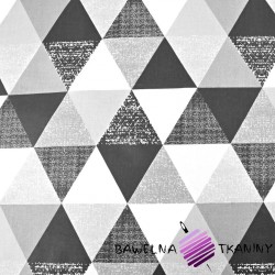 Cotton large gray and black patterned triangles