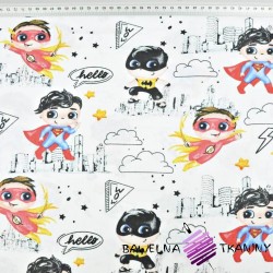 Cotton superheroes, justice league on white background