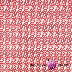 Cotton MIDI white meadow on red background