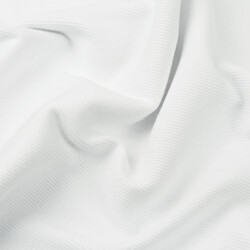 Ribbed knit fabric with stripes - white