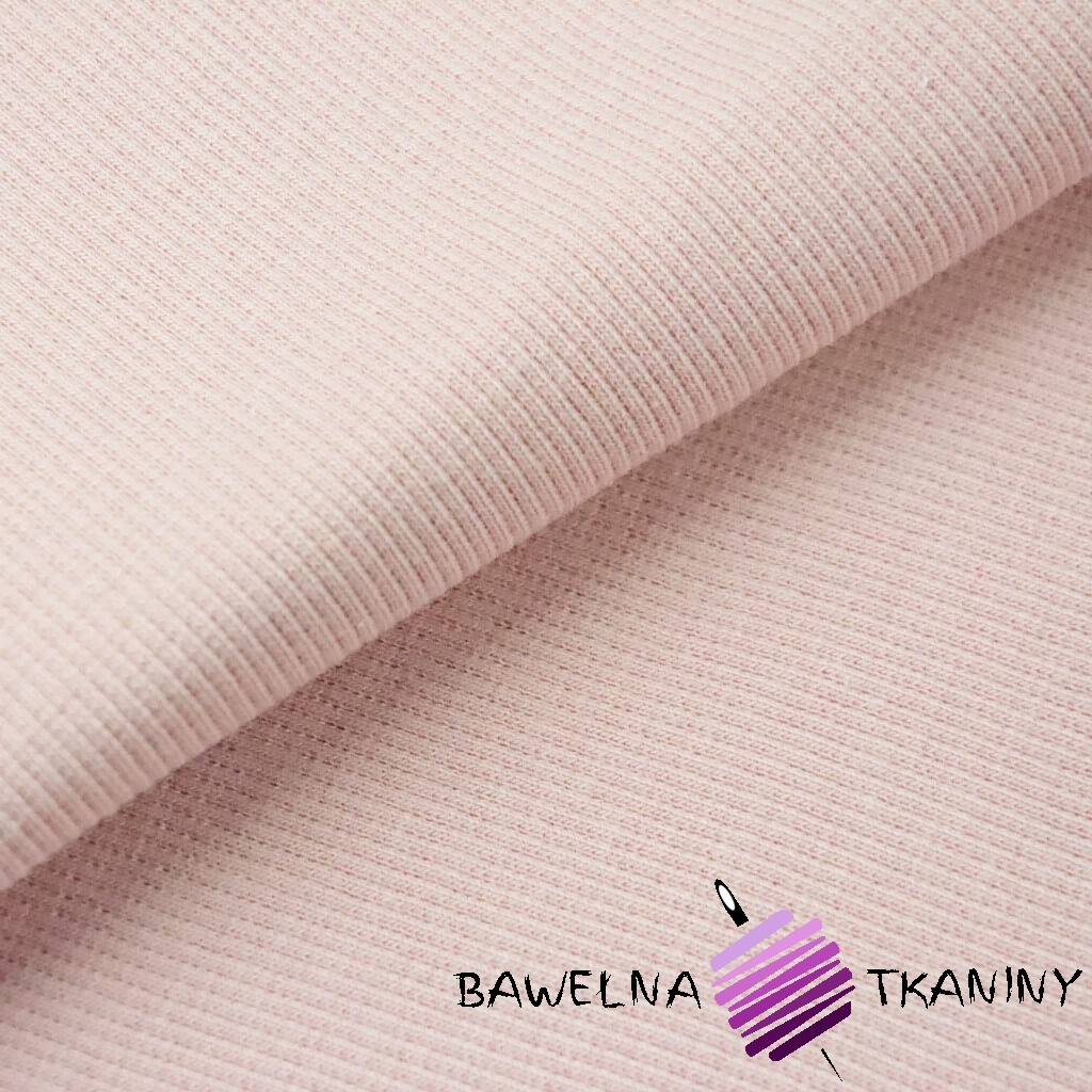 Plain ribbed jersey fabric - pink