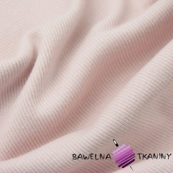Ribbed knit fabric with stripes - dirty pink