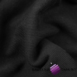 Ribbed knit fabric with stripes - black