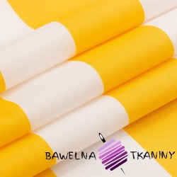 Waterproof fabric yellow & white stripes