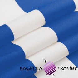 Waterproof fabric sapphire & white stripes