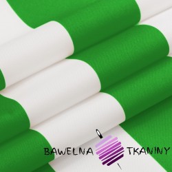 Waterproof fabric green & white stripes