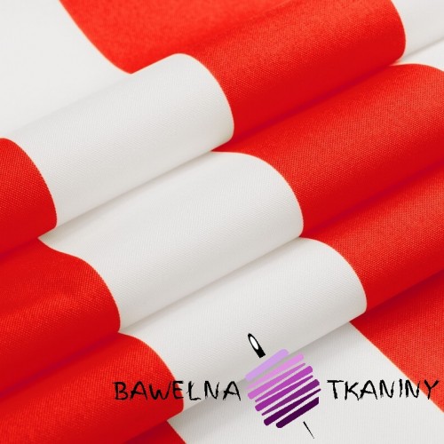 Waterproof fabric red & white stripes