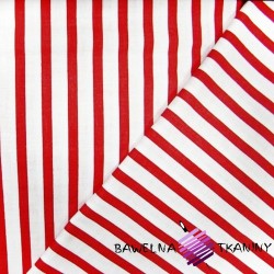 Cotton white red stripes