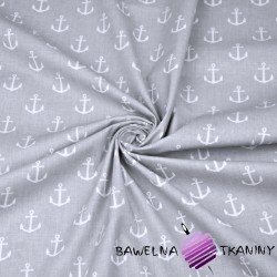 Cotton white anchor on gray background