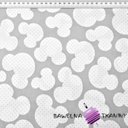 Cotton white Mickey mouse on gray background
