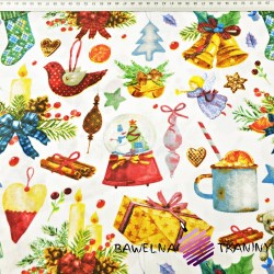Cotton Christmas pattern gadgets on a white background