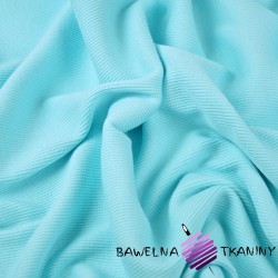 Ribbed knit fabric with stripes - turquoise