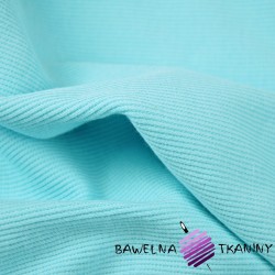 Ribbed knit fabric with stripes - turquoise