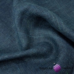 Cotton Jute 100% fabric - navy