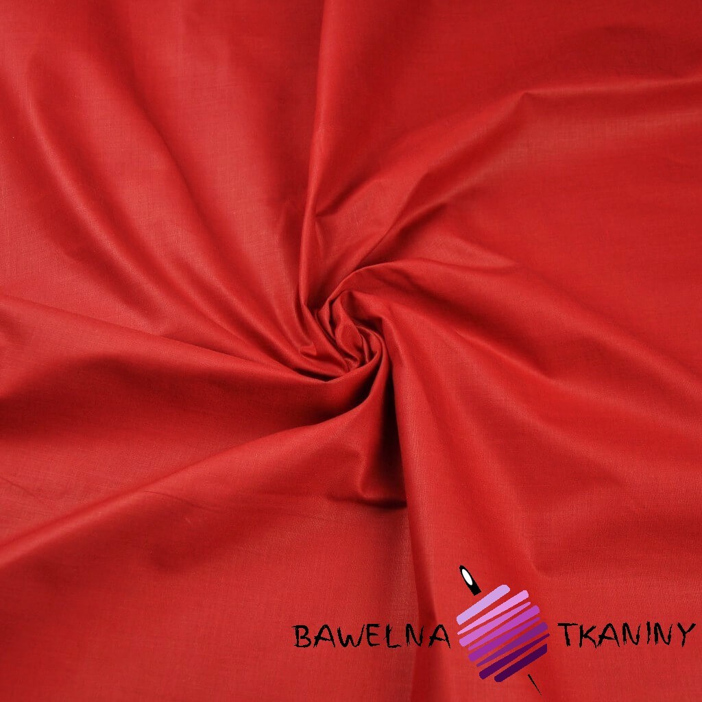 Bawełna 100% jednokolorowa czerwona 88 - 220cm