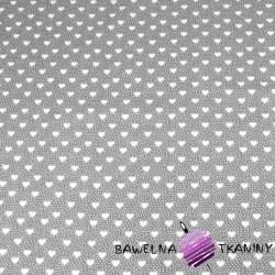 Cotton hearts with dots on a gray background