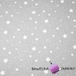 Cotton stars assorted white on gray