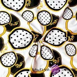 Cotton mirrors with black gold dots