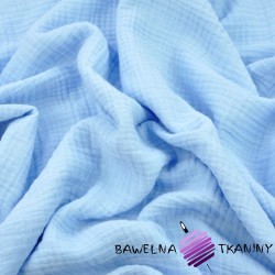 Muslin cotton double gauze (sky blue)