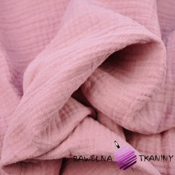 Muslin cotton double gauze (Retro pink)