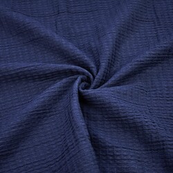 Navy blue waffle fabric