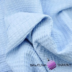 Tkanina waflowa - niebieska